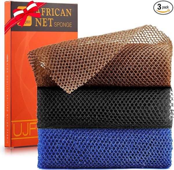 Set of 3 African Net Sponges – Durable, Stretchable, and Perfect